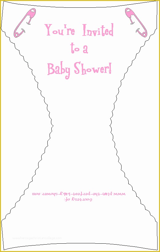 Free Printable Baby Shower Diaper Invitation Templates Of Cute and Free Printable Baby Shower Diaper Invitation