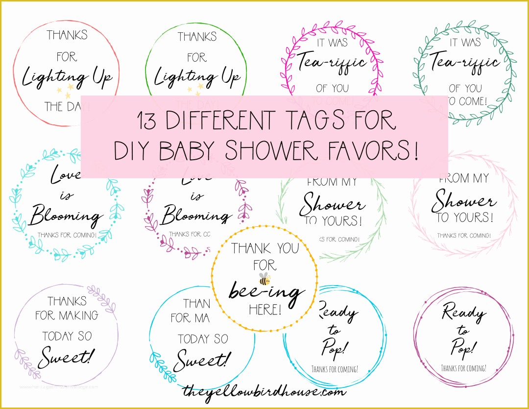 Free Printable Baby Shower Favor Tags Template Of 65 Free Baby Shower Printables for An Adorable Party