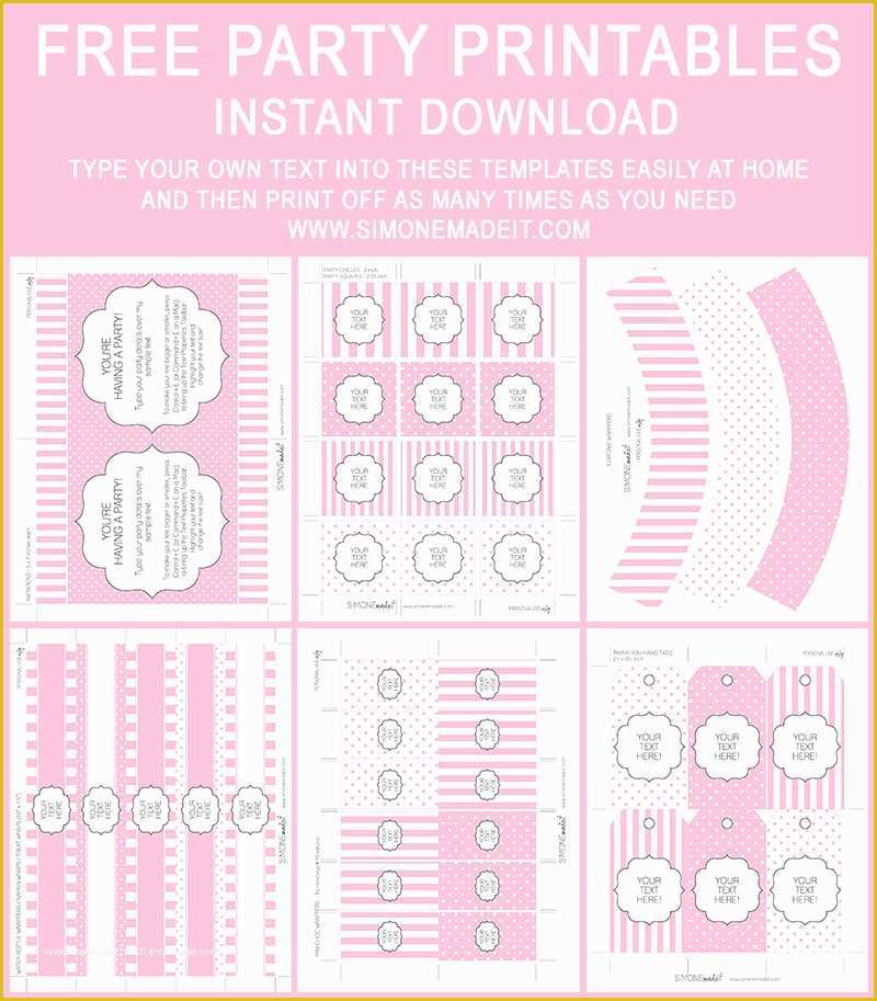 Free Printable Baby Shower Favor Tags Template Of Free Pink Baby Shower Printable Templates