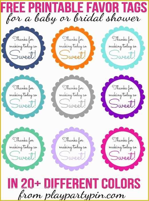 Free Printable Baby Shower Favor Tags Template Of Love This Cute "thanks for Making today Sweet" Favor Idea