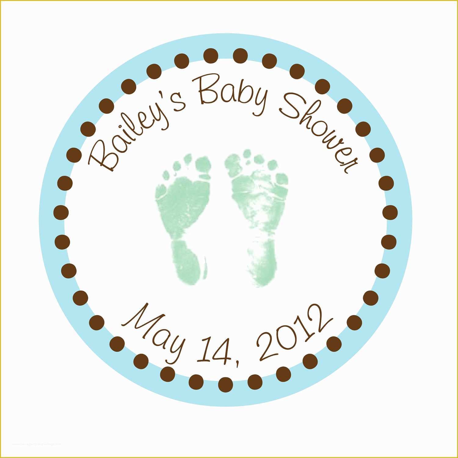 Free Printable Baby Shower Favor Tags Template Of Personalized Stickers Baby Feet Baby Shower by Simplysweetness