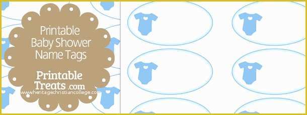 Free Printable Baby Shower Favor Tags Template Of Printable Baby Shower Name Tags — Printable Treats