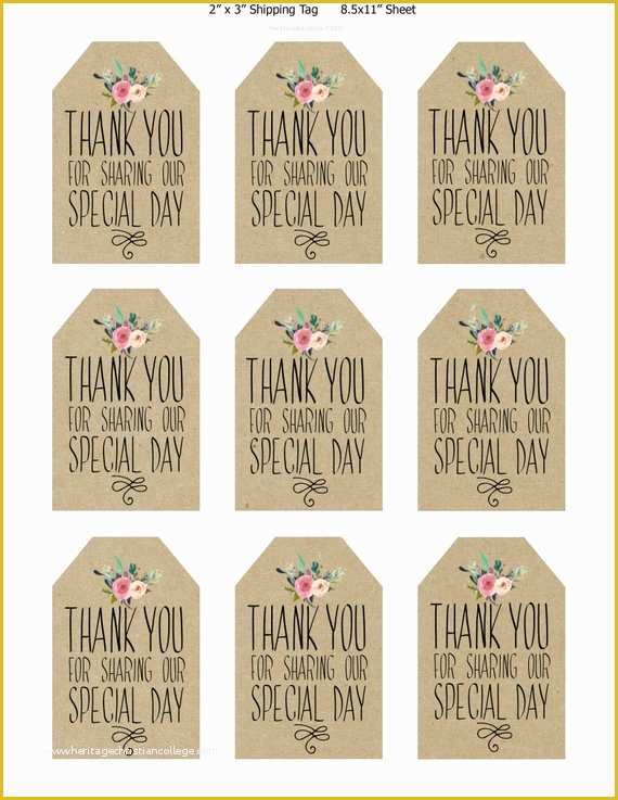 Free Printable Baby Shower Favor Tags Template Of Printable Wedding Favor Tags Thank You Printable Tags