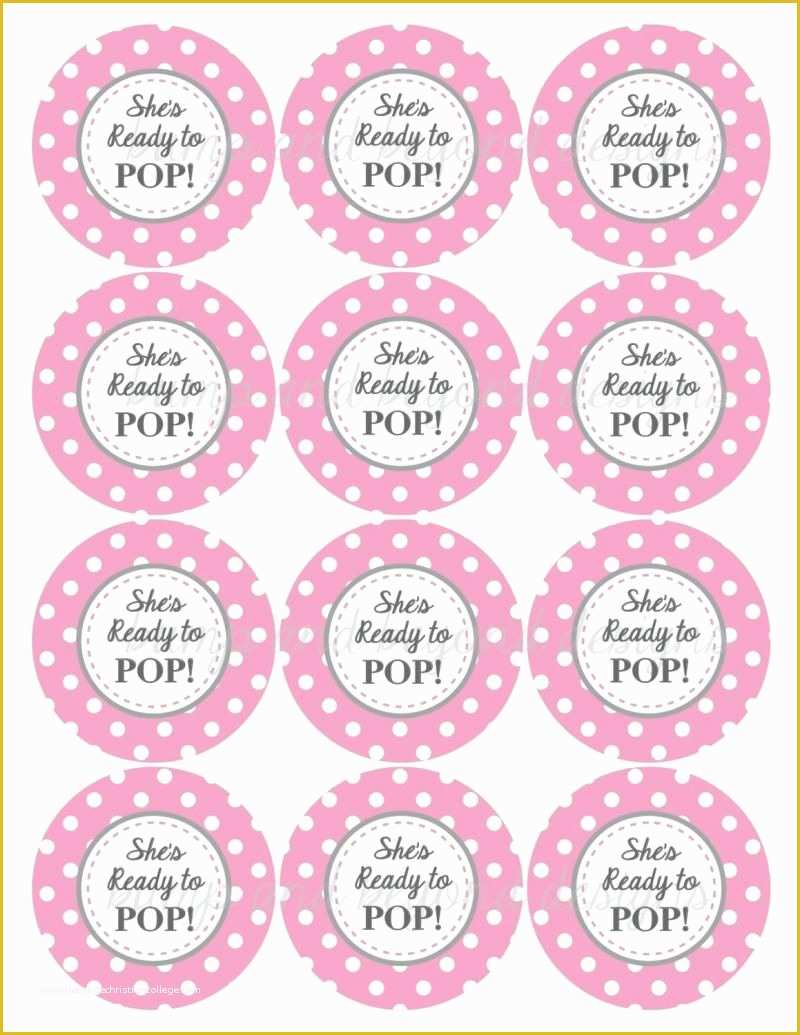Free Printable Baby Shower Favor Tags Template Of Ready to Pop Printable Labels Free
