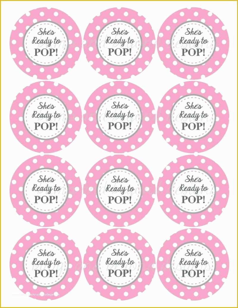 Free Printable Baby Shower Favor Tags Template Of Ready to Pop Printable Labels Free