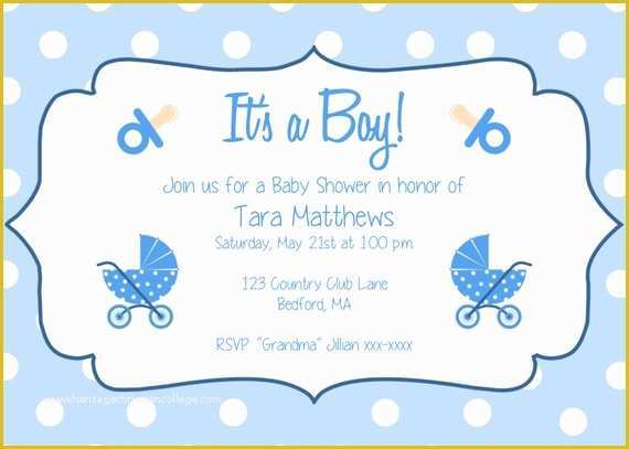 Free Printable Baby Shower Invitations Templates for Boys Of Boy Baby Shower Party Invitation Template It S A