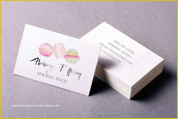 Free Printable Bakery Business Card Templates Of 10 Watercolor Business Card Templates