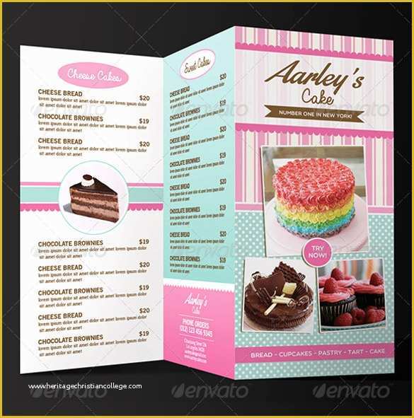 Free Printable Bakery Business Card Templates Of 29 Bakery Menu Templates Psd Ai Docs