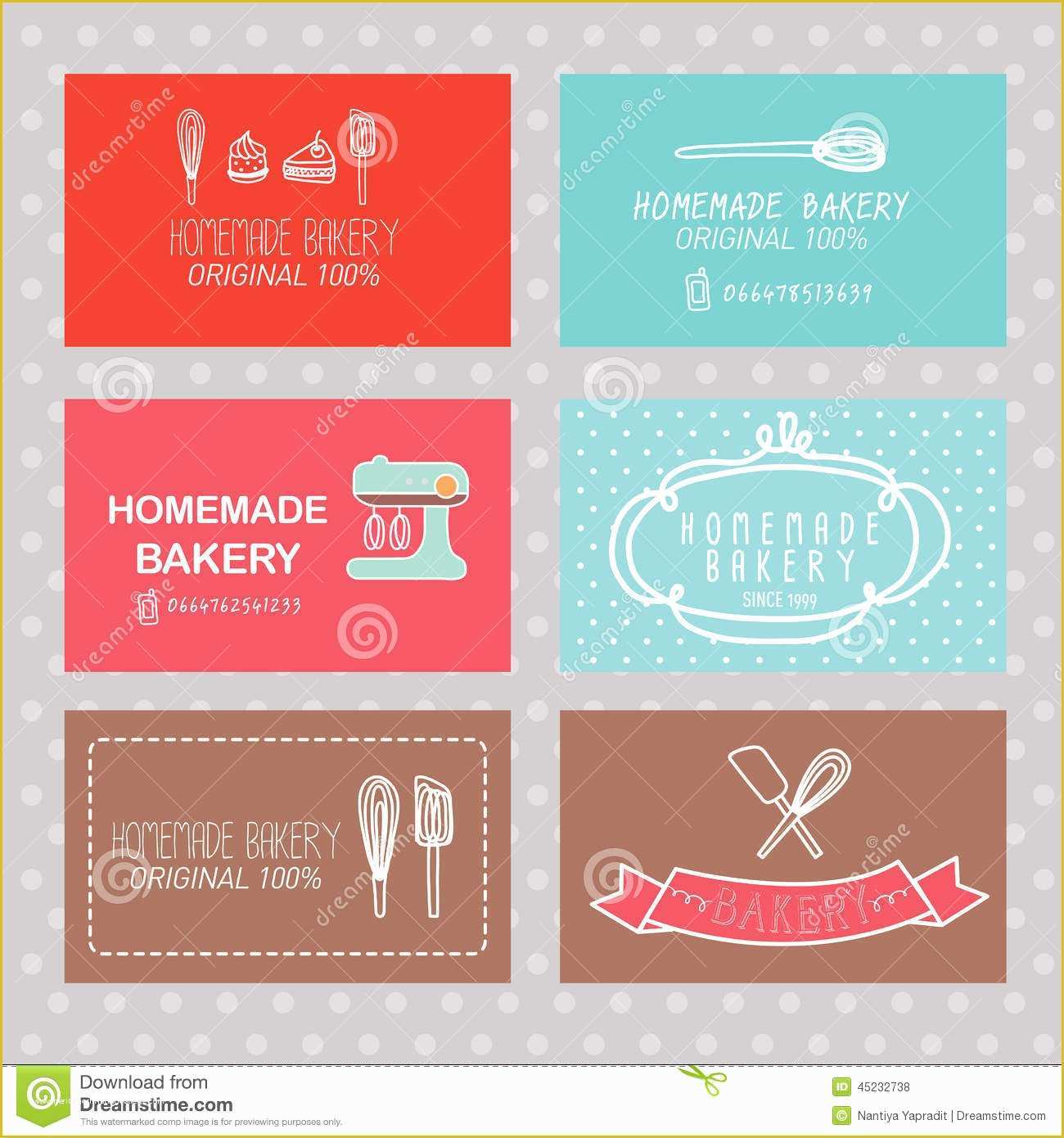 Free Printable Bakery Business Card Templates Of Bakery Business Card Stock Vector Illustration Of Frame