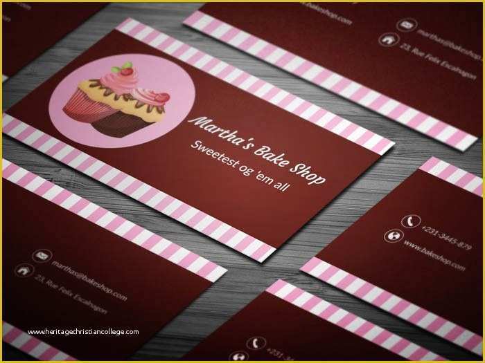 Free Printable Bakery Business Card Templates Of Bakery Business Card Template – Sweet Bakery Business