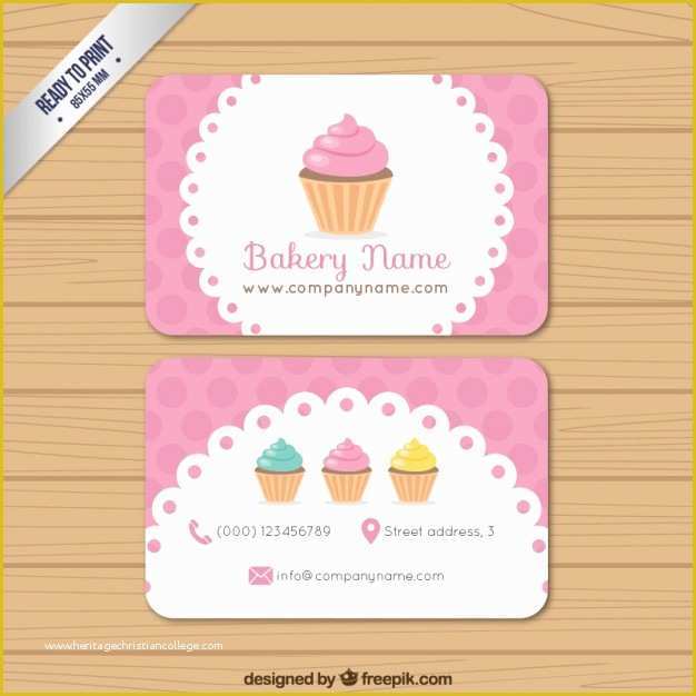 Free Printable Bakery Business Card Templates Of Bakery Business Card Vector