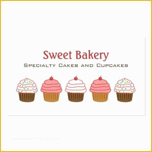 Free Printable Bakery Business Card Templates Of Bakery Cupcake Business Cards Business Card Template