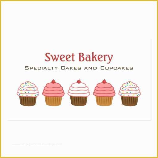 Free Printable Bakery Business Card Templates Of Bakery Cupcake Business Cards Business Card Template