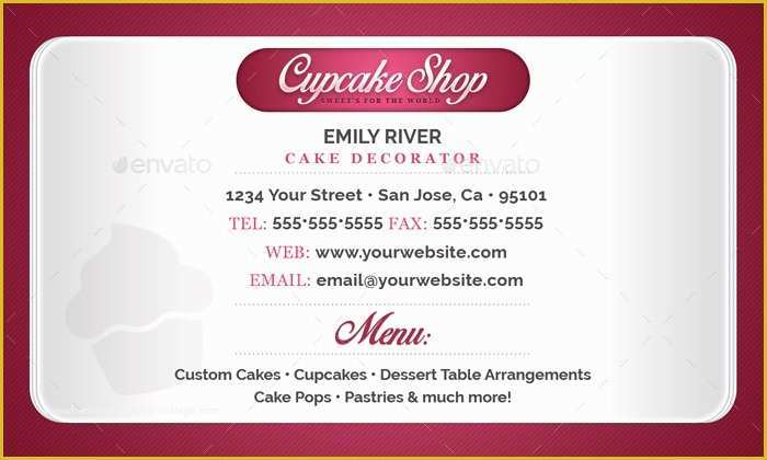 Free Printable Bakery Business Card Templates Of Bakery Shop Business Card Template by Flyerpunkz