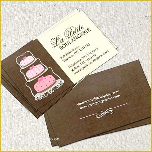 Free Printable Bakery Business Card Templates Of Cake Business Cards Templates Free Cake Bakery Business