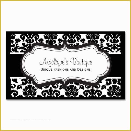 Free Printable Bakery Business Card Templates Of Elegant Black and White Damask Business Cards