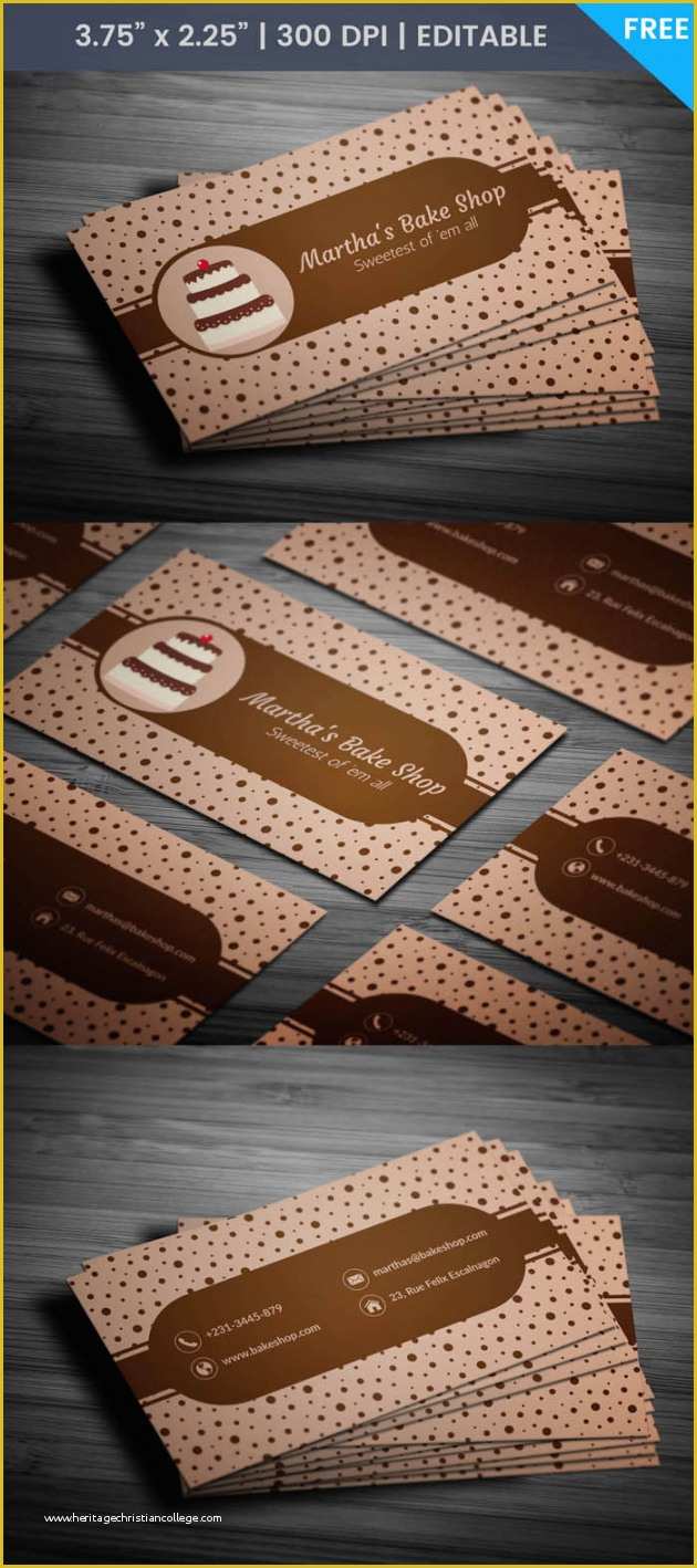 Free Printable Bakery Business Card Templates Of Free Printable Bakery Business Card Templates