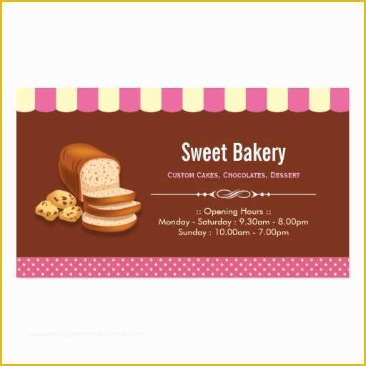 Free Printable Business Cards For Bakery