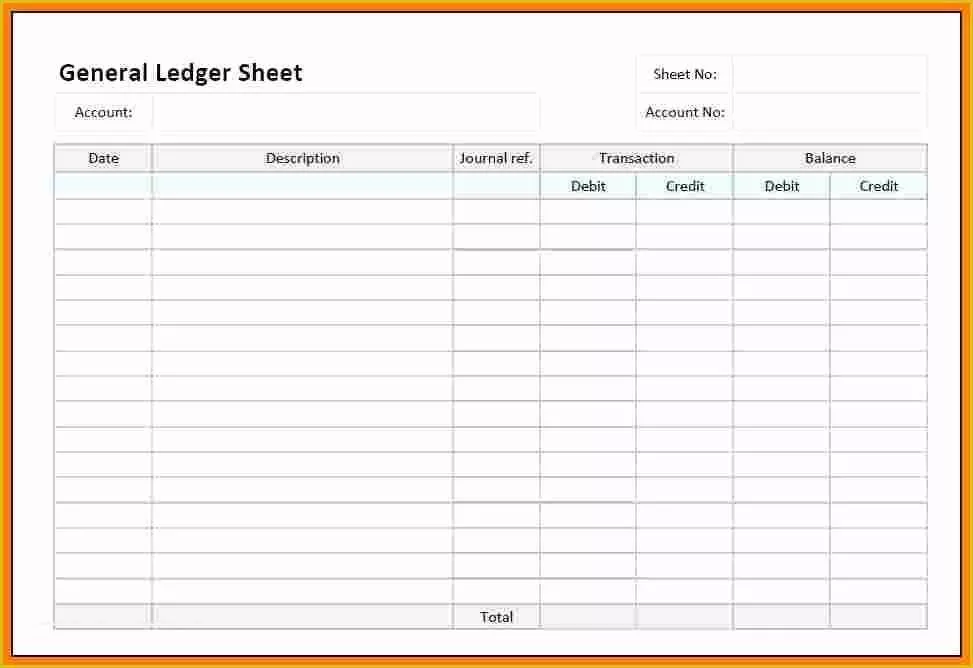 Free Printable Balance Sheet Template Of 13 Bank Ledger Sheet