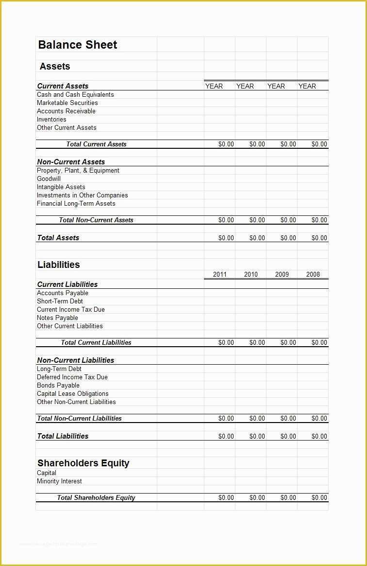 Free Printable Balance Sheet Template Of 38 Free Balance Sheet Templates & Examples Template Lab