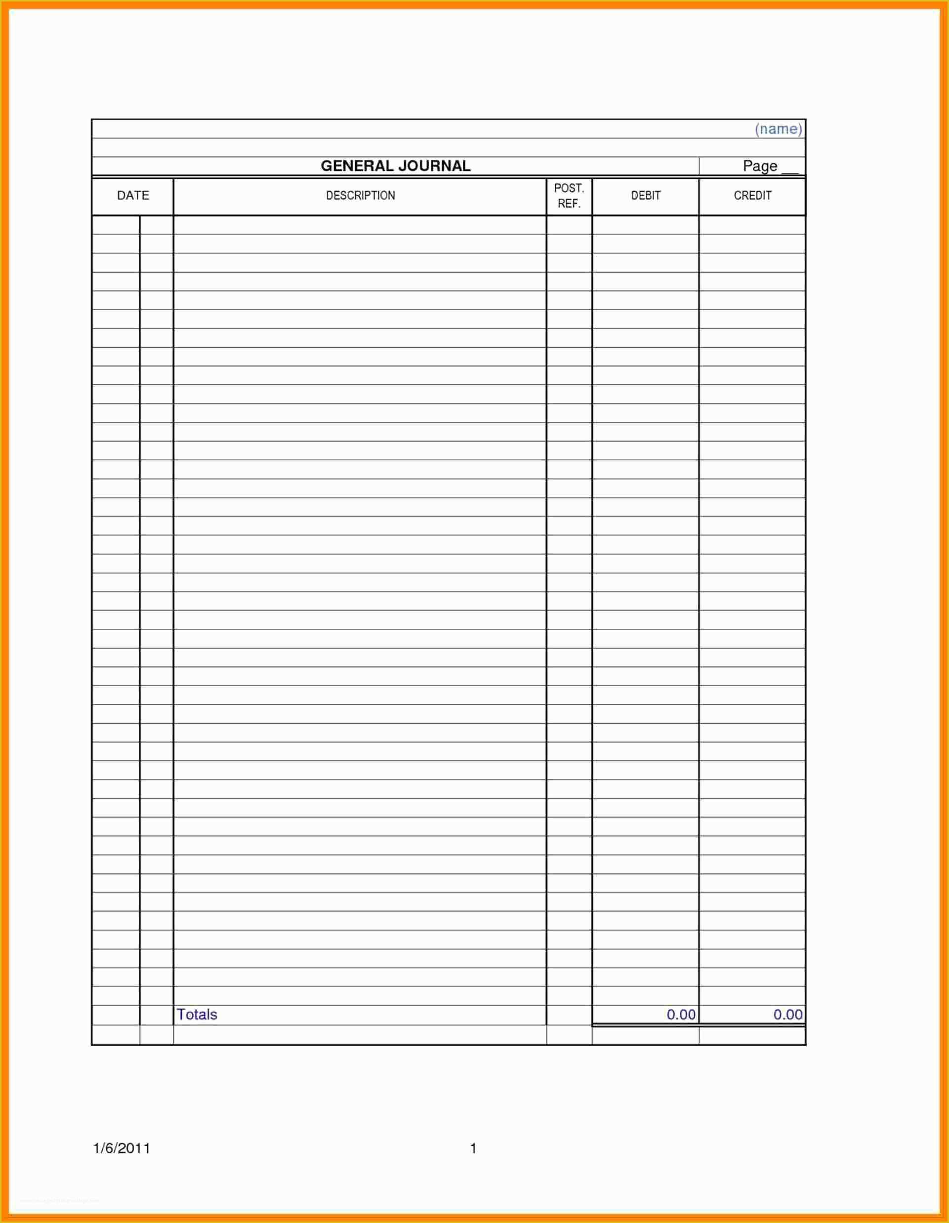 Bill Ledger s Free Printable