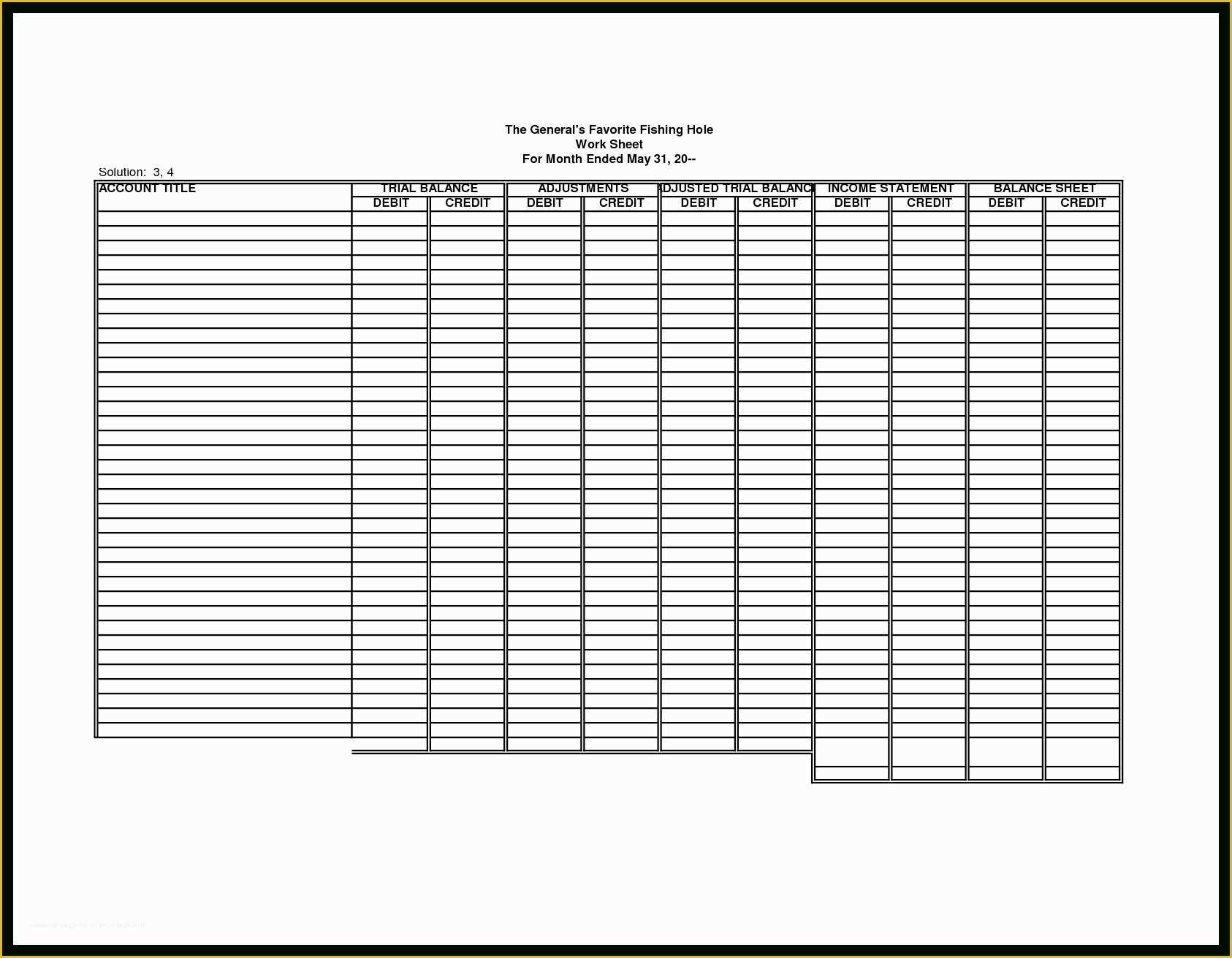 Free Printable Balance Sheet Template Of Blank Trial Balance Sheet Excel Spreadsheet Template Blank