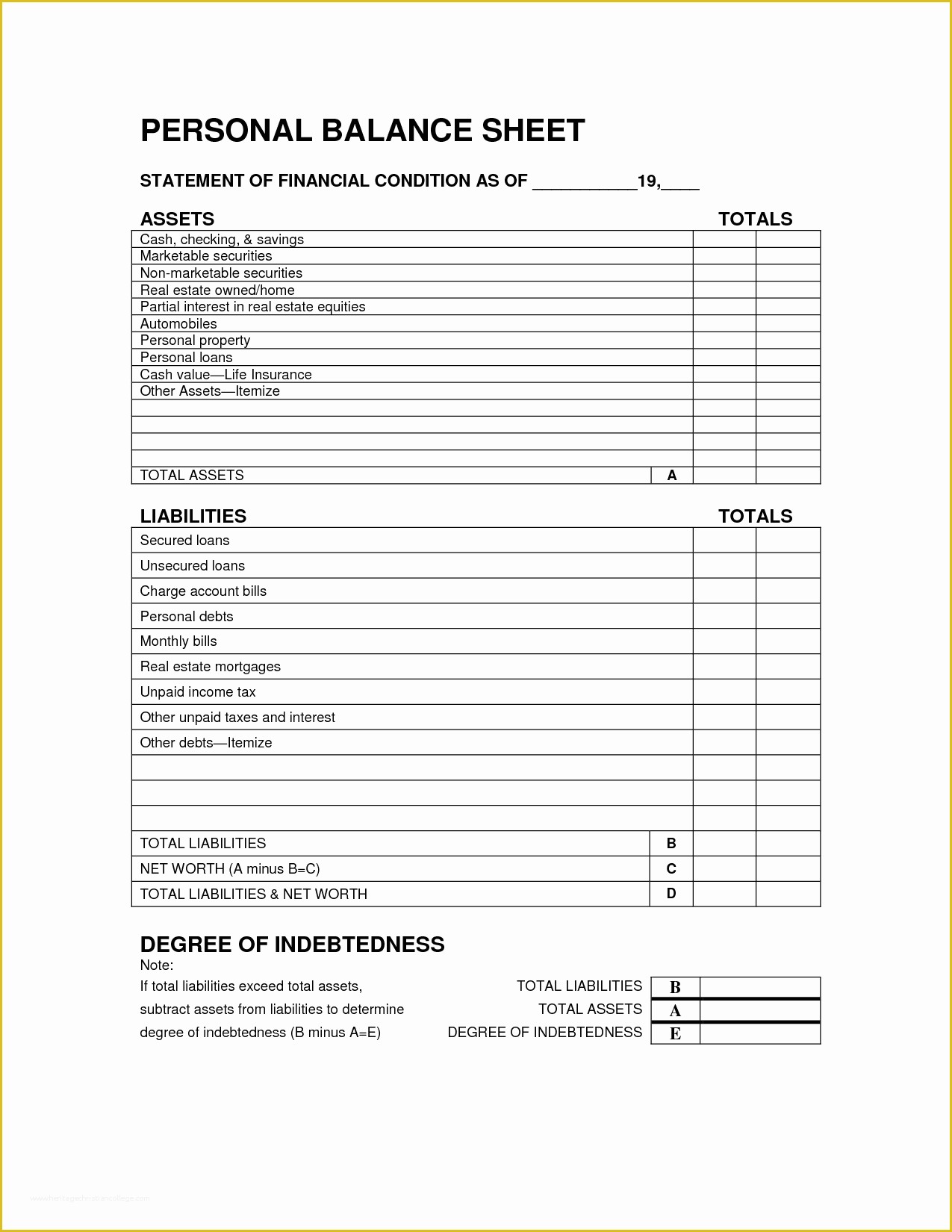 Free Printable Balance Sheet Template Of Print Template Category Page 1 Dahkai