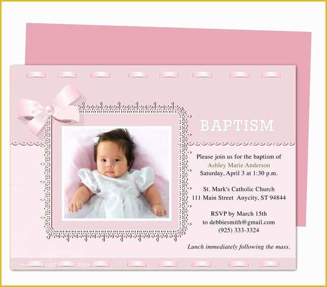 Free Printable Baptism Invitations Templates Of 21 Best Printable Baby Baptism and Christening Invitations