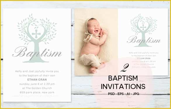 Free Printable Baptism Invitations Templates Of 30 Baptism Invitation Templates – Free Sample Example