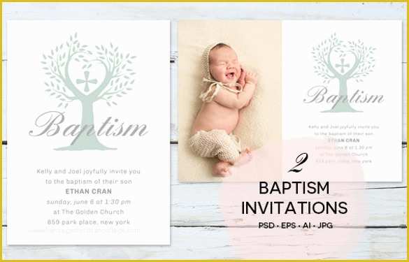 Free Printable Baptism Invitations Templates Of 30 Baptism Invitation Templates – Free Sample Example