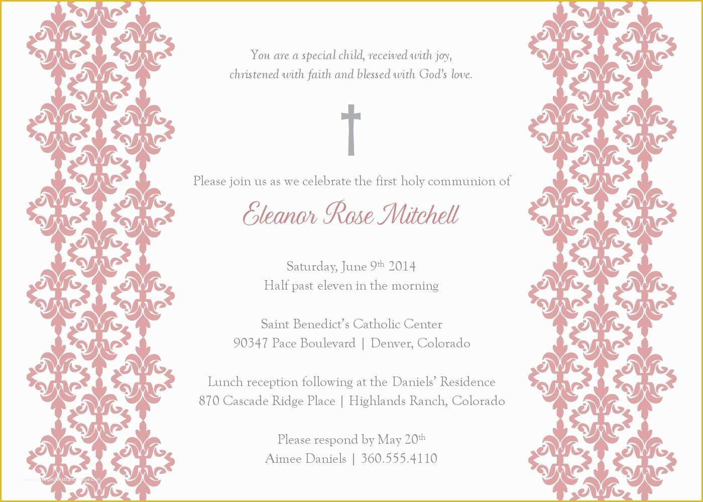 Free Printable Baptism Invitations Templates Of Baptism Invitation Template Baptism Invitation Blank