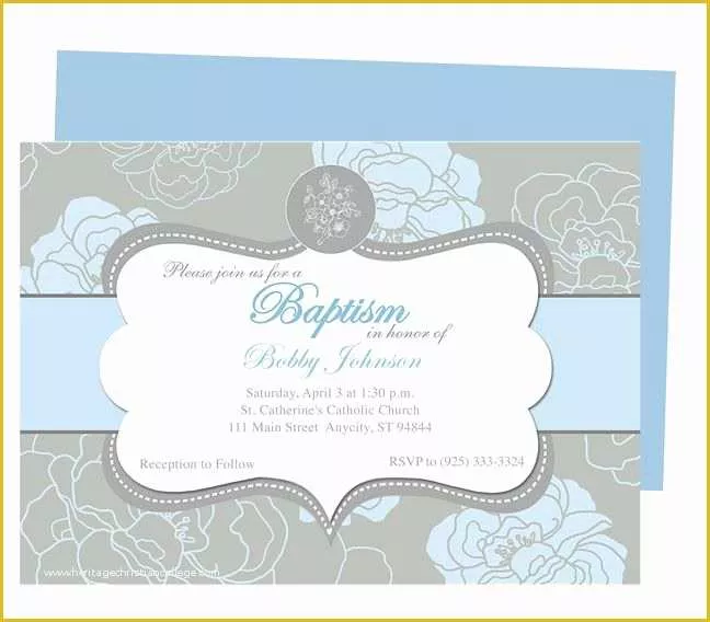 Free Printable Baptism Invitations Templates Of Chantily Baby Baptism Invitation Templates Printable Diy