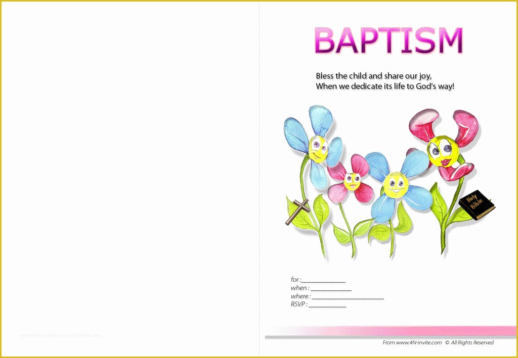 Free Printable Baptism Invitations Templates Of Free Baptismal Invitation Template Printable