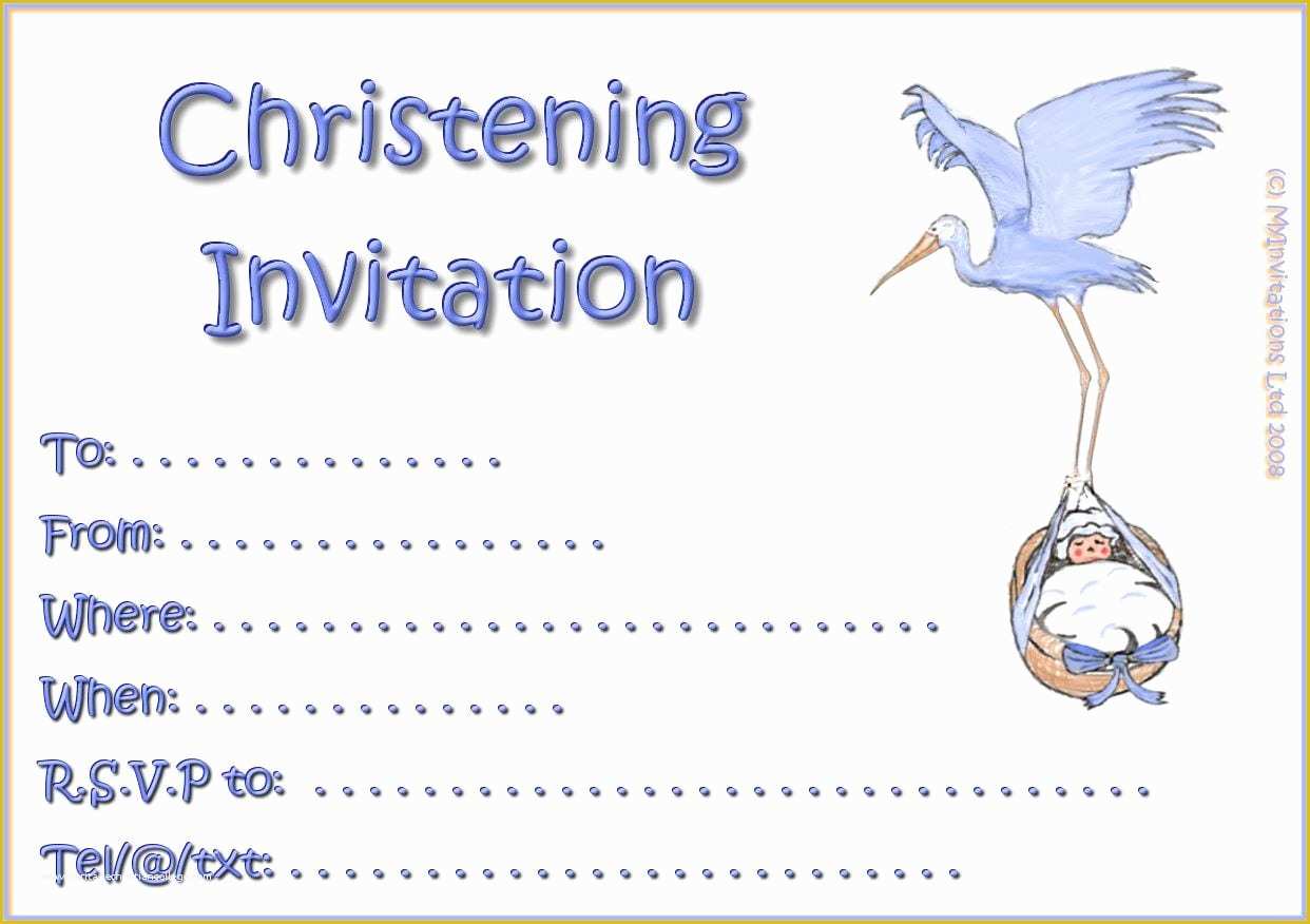Free Printable Baptism Invitations Templates Of Printable Christening Invitations