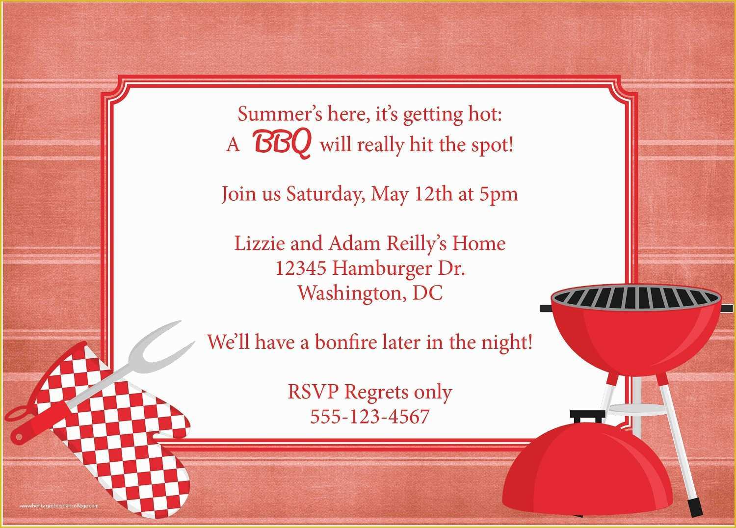 Free Printable Bbq Invitation Templates Of Bbq Invitation Barbeque Invite Diy Printable by