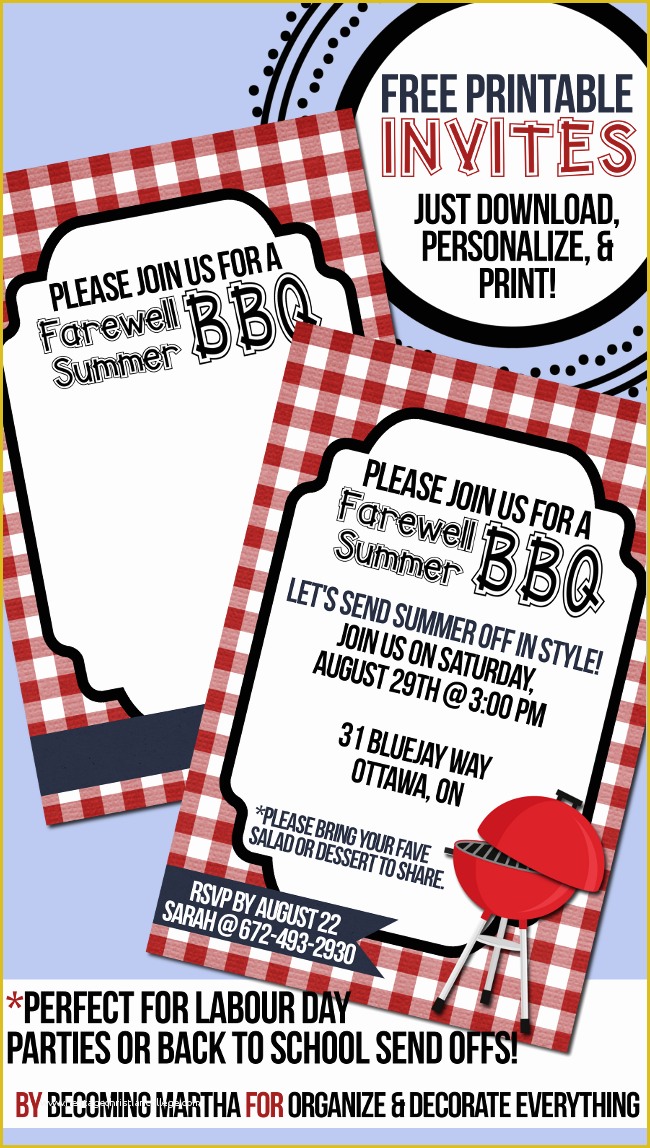 Free Printable Bbq Invitation Templates Of Bbq Invitation Printable organize and Decorate Everything