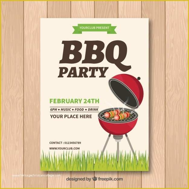 Free Printable Bbq Invitation Templates Of Bbq Invitation Template with Grill Vector