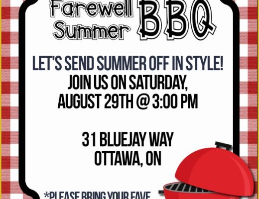 Free Printable Bbq Invitation Templates Of Farewell Summer Free Printable Bbq Invitations