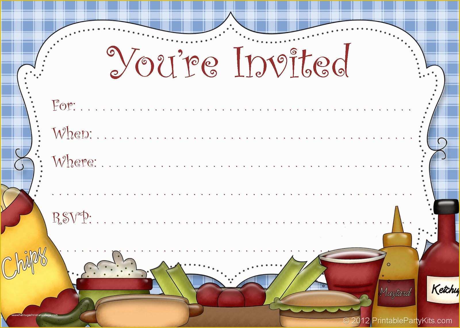 Free Printable Bbq Invitation Templates Of Free Printable Party Invitations Free Printable Picnic