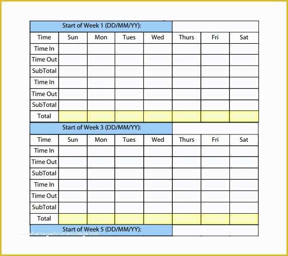 Free Printable Bi Weekly Timesheet Template Of 23 Monthly Timesheet Templates Free Sample Example