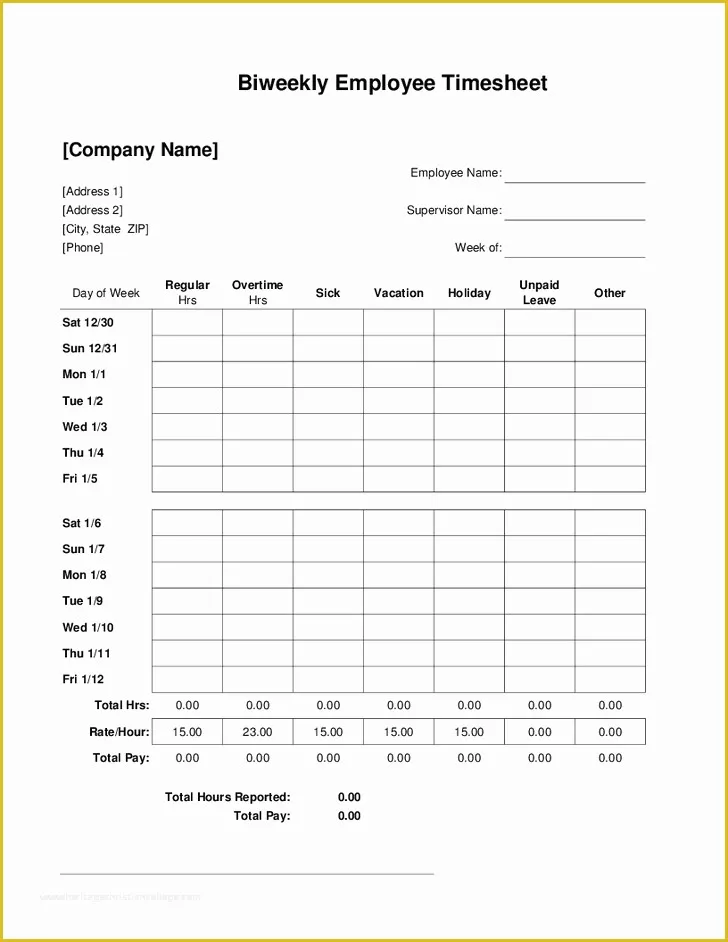 Free Printable Bi Weekly Timesheet Template Of 7 Best Of Printable Biweekly Timesheet Free