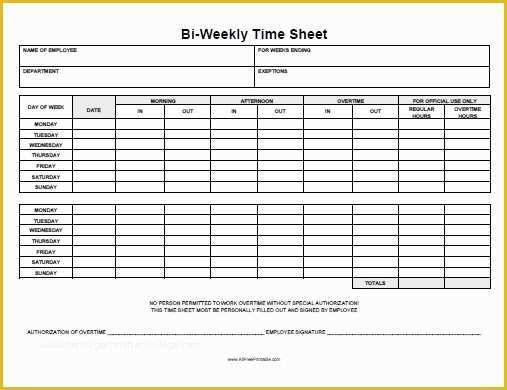 Free Printable Bi Weekly Timesheet Template Of Biweekly Time Sheet Free Printable Allfreeprintable