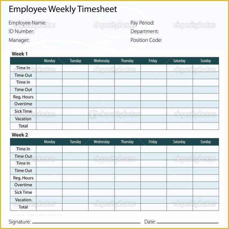 Free Printable Bi Weekly Timesheet Template Of Free Printable Timesheet Templates