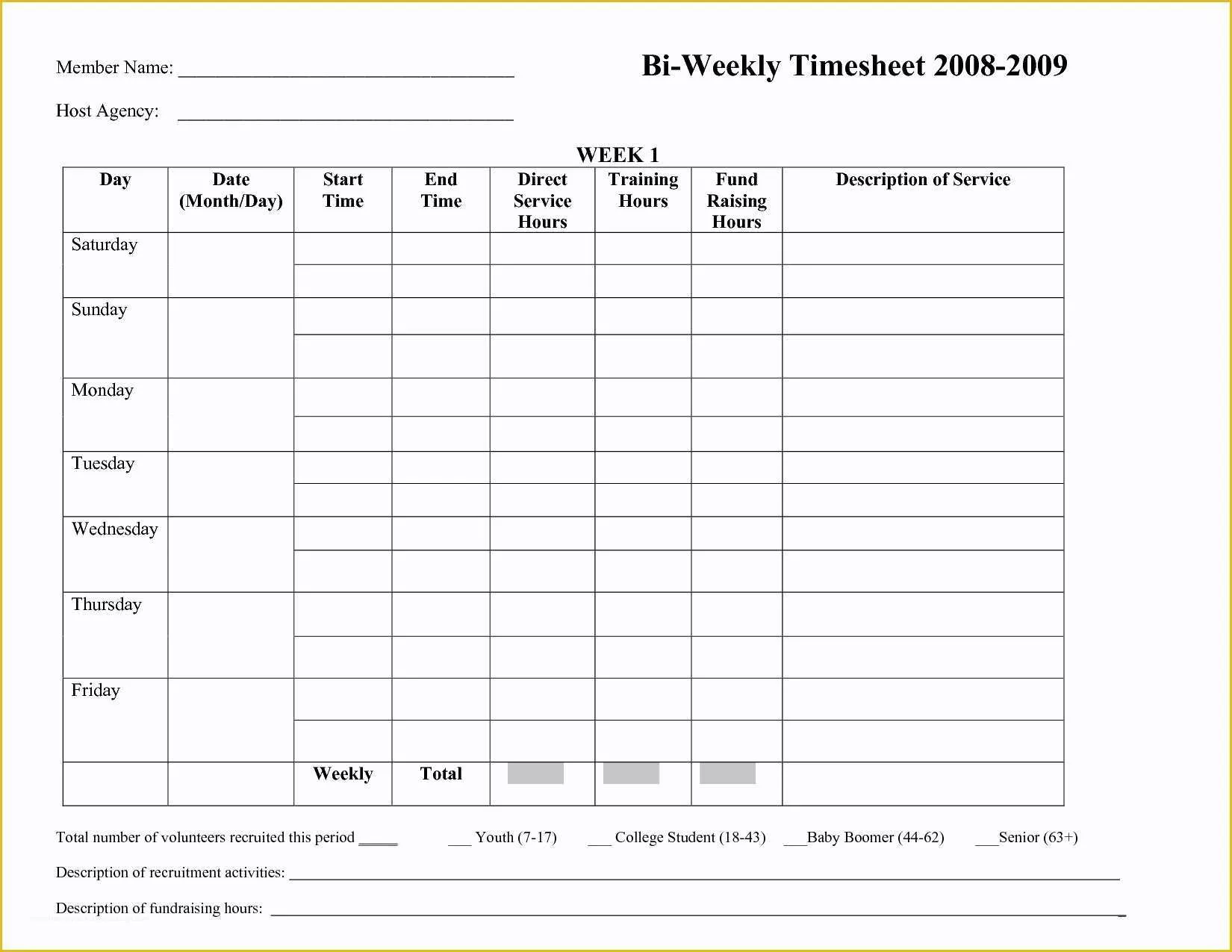 Free Printable Bi Weekly Timesheet Template Of Printable Blank Bi Weekly Employee Schedule – Calendar