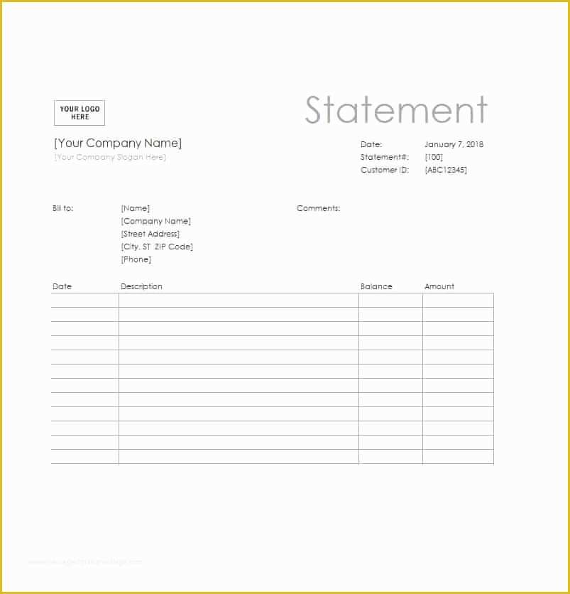 Free Printable Billing Statement Template Of 40 Billing Statement Templates [medical Legal Itemized