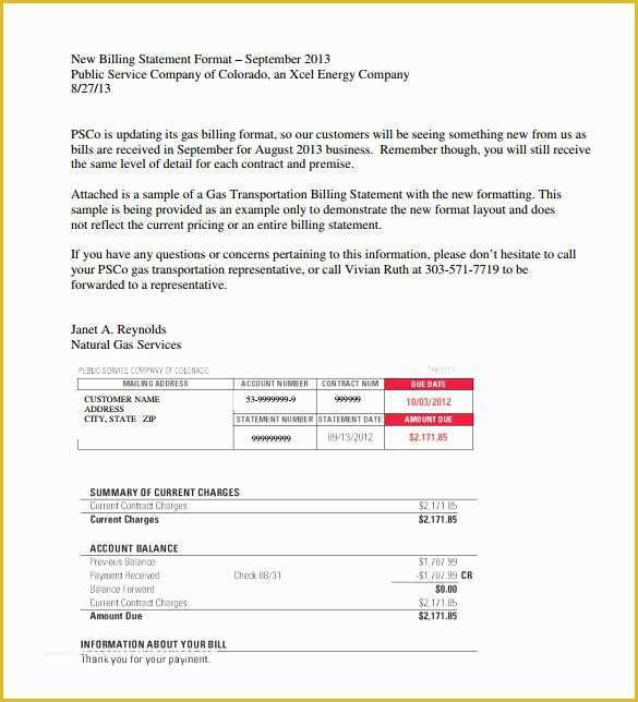 Free Printable Billing Statement Template Of 9 Sample Billing Statements