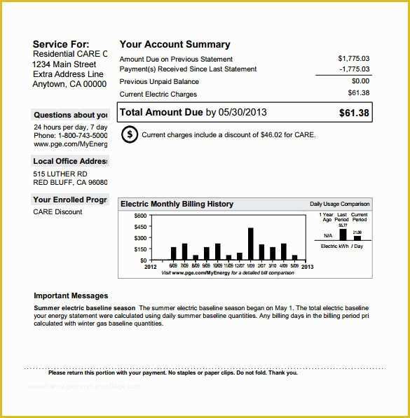 Free Printable Billing Statement Template Of 9 Sample Billing Statements