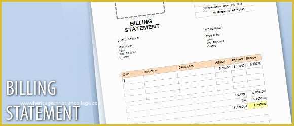 Free Printable Billing Statement Template Of Billing Statement Template for Word