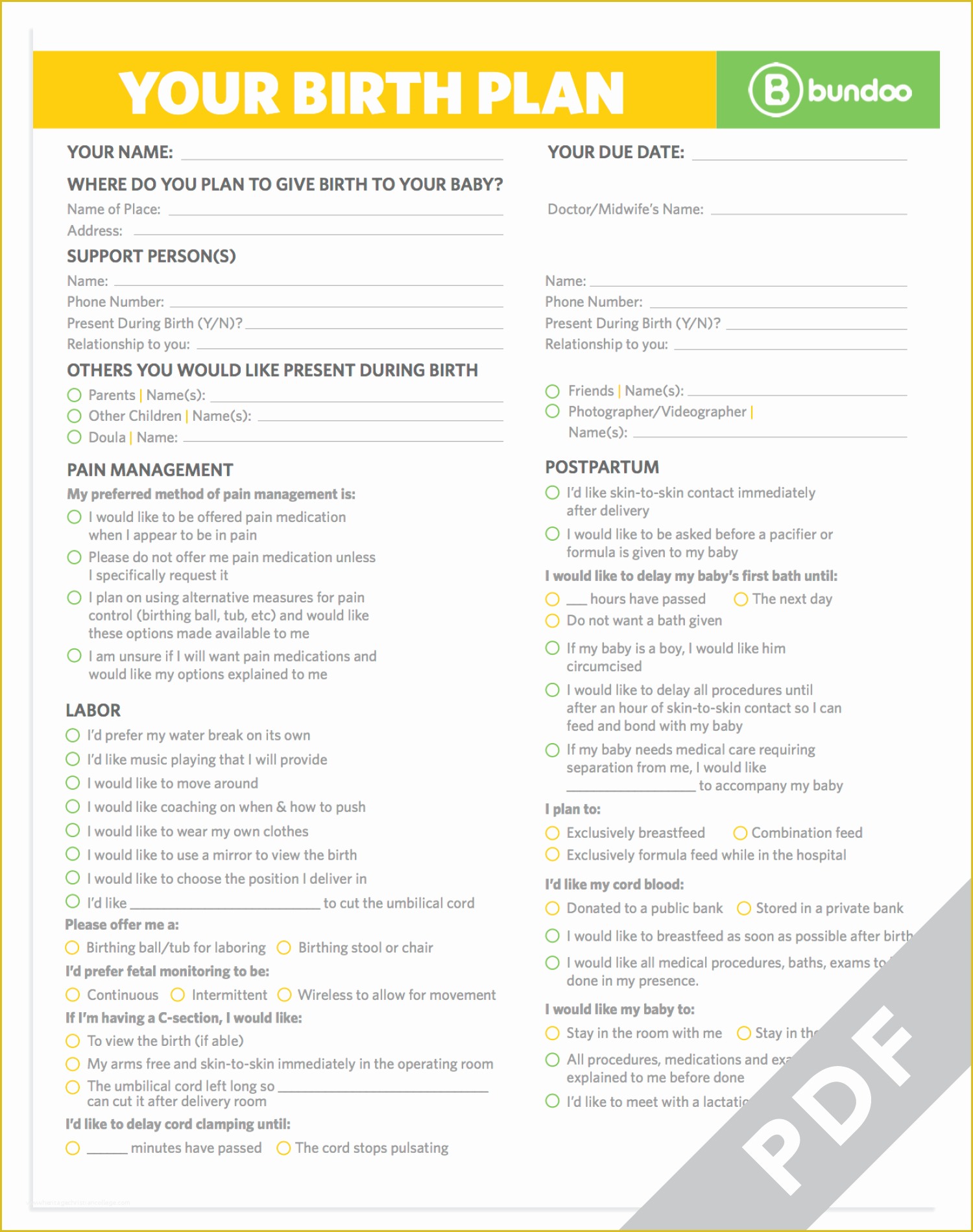 Free Printable Birth Plan Template Of Here S A Printable Birth Plan that Your Doctor Will Be