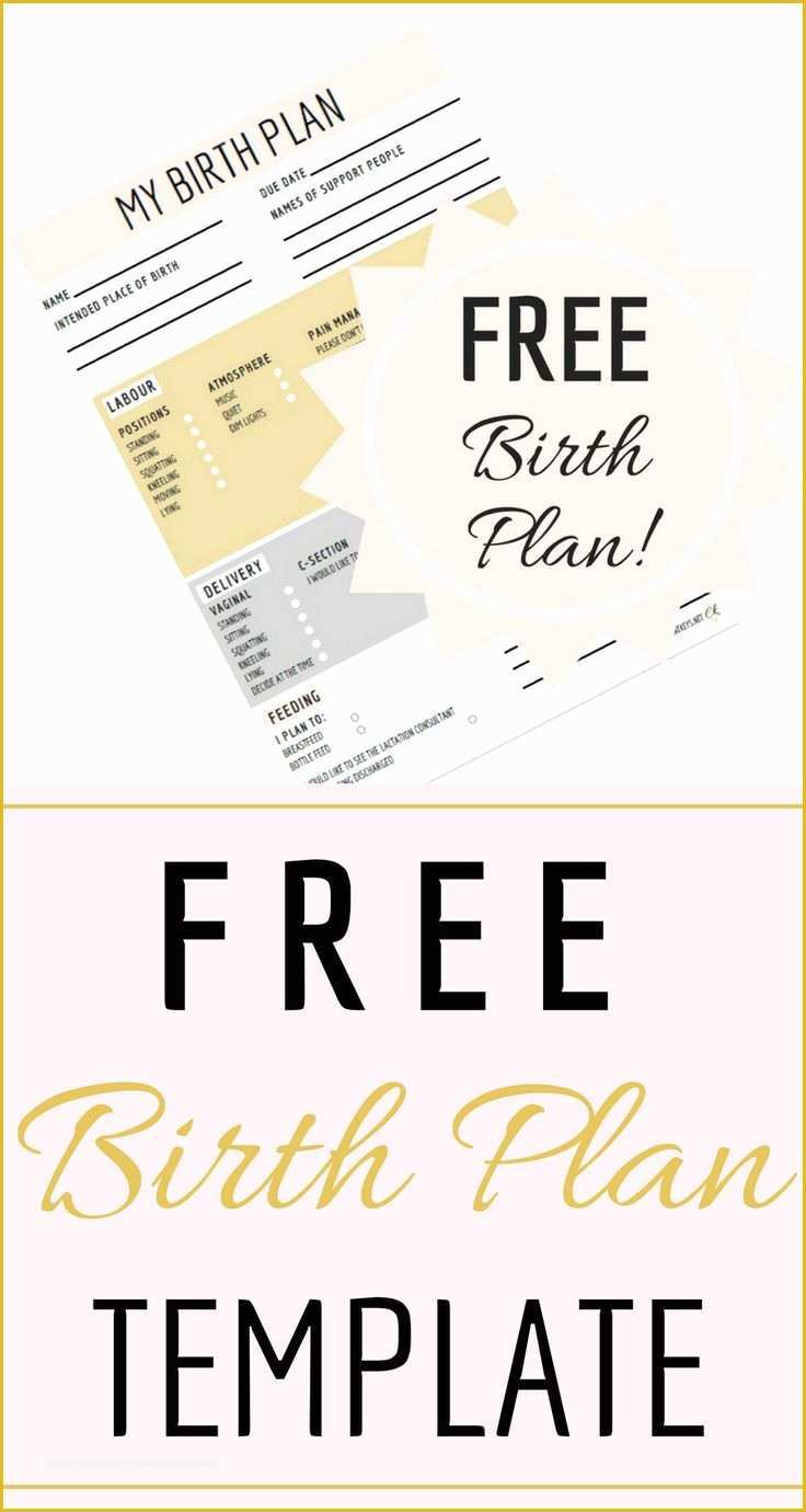 58 Free Printable Birth Plan Template | Heritagechristiancollege